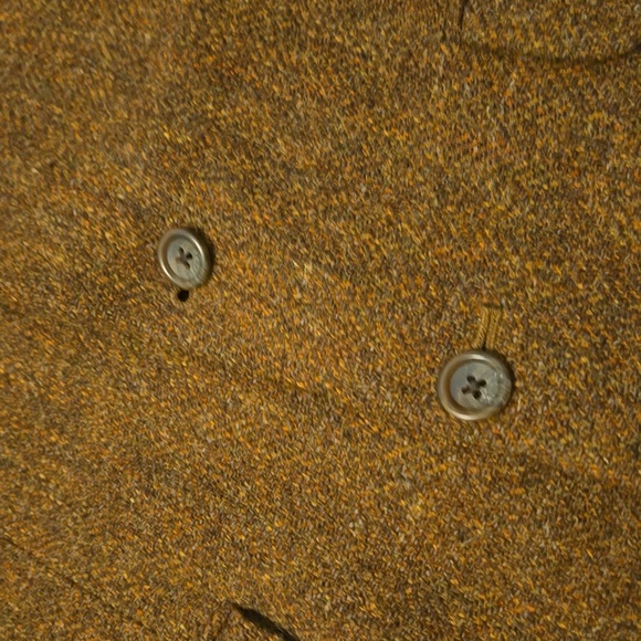 Vintage Harris Tweed Rust Colored Wool Mens Blazer Size 40R Made In USA - Picture 7 of 11